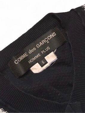 Comme des Garcons Homme Plus Sweater Vest in Black and Grey